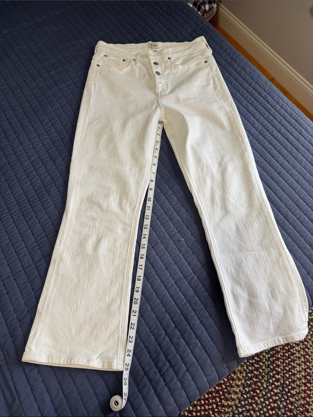 J Crew White Women’s Crop Demi-Flare Jeans